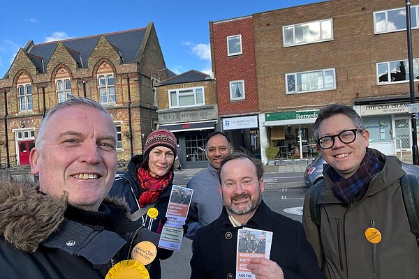 The Hounslow Lib Dem team campaigning in Isleworth.